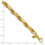 Leslie's 14K Polished and Grooved Fancy Link Bracelet - Image 5