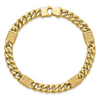 Leslie's 14K Polished with Design Fancy Link Men's Bracelet - Image 4