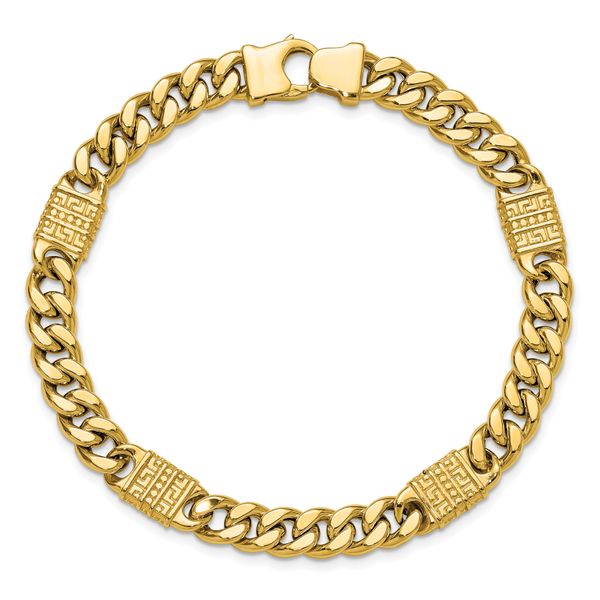Leslie's 14K Polished with Design Fancy Link Men's Bracelet - Image 4