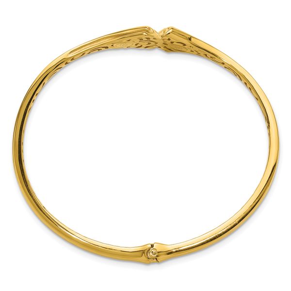 Leslie's 14K Polished Hollow Hinged Cuff Bangle - Image 2
