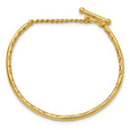 Leslie's 14K Polished Hollow with Toggle Safety Clasp Bangle - Image 2