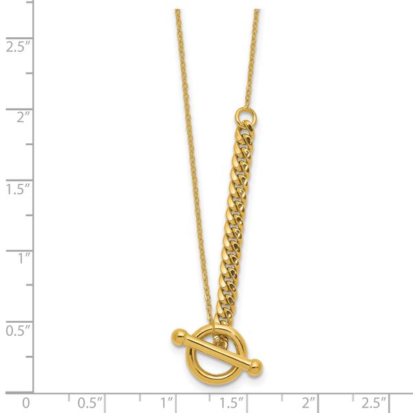 Leslie's 14K Polished Drop Toggle w/1in ext. Necklace - Image 5