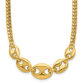 Leslie's 14K Polished Fancy Curb Link Necklace