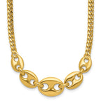 Leslie's 14K Polished Fancy Curb Link Necklace