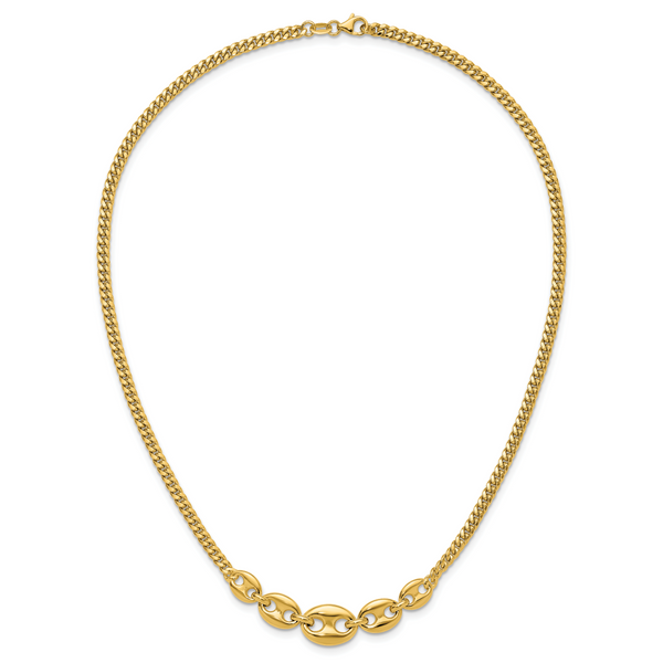 Leslie's 14K Polished Fancy Curb Link Necklace - Image 4
