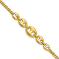 Leslie's 14K Polished Fancy Curb Link Bracelet