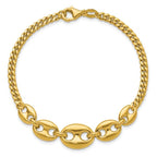 Leslie's 14K Polished Fancy Curb Link Bracelet - Image 4