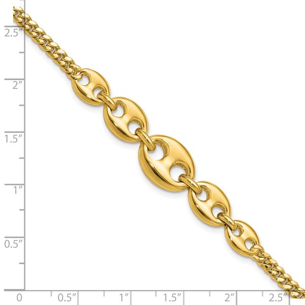 Leslie's 14K Polished Fancy Curb Link Bracelet - Image 5