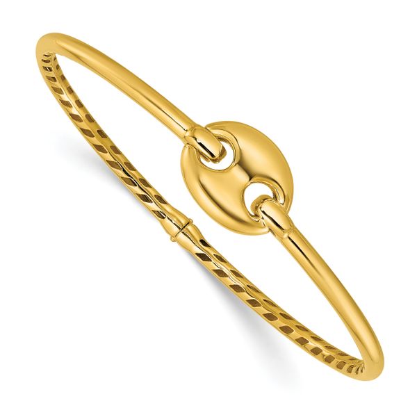 Leslie's 14K Polished Hollow Hinged Bangle
