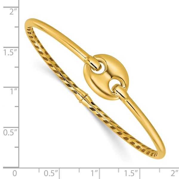Leslie's 14K Polished Hollow Hinged Bangle - Image 3