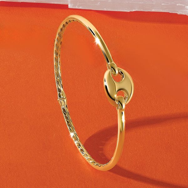 Leslie's 14K Polished Hollow Hinged Bangle - Image 5