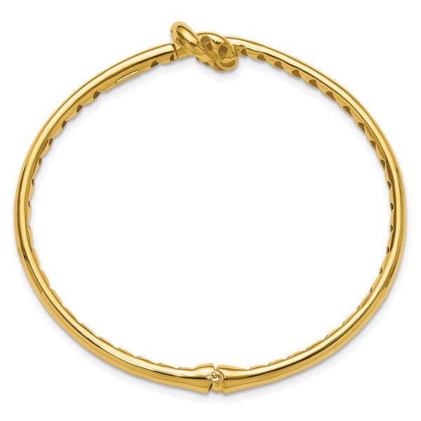 Leslie's 14K Polished Hollow Knot Hinged Bangle - Image 2