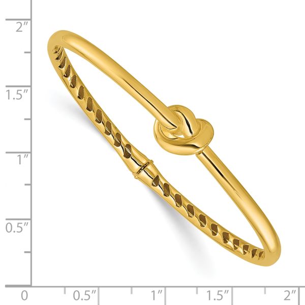 Leslie's 14K Polished Hollow Knot Hinged Bangle - Image 3