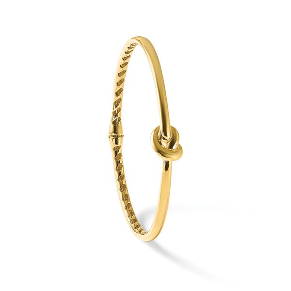 Leslie's 14K Polished Hollow Knot Hinged Bangle - Image 5