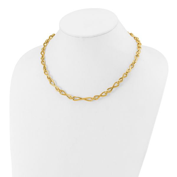 Leslie's 14K Polished Fancy Twisted Link Infinity Necklace - Image 3