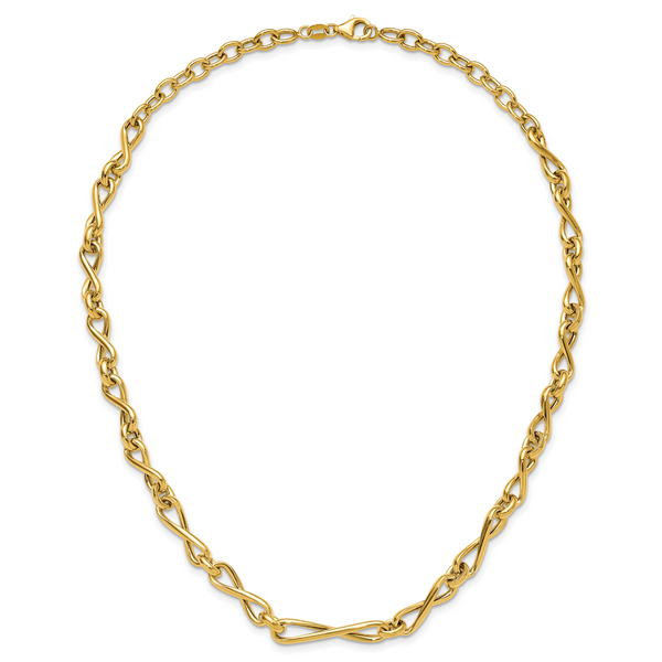 Leslie's 14K Polished Fancy Twisted Link Infinity Necklace - Image 4