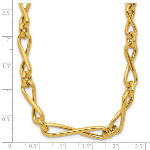 Leslie's 14K Polished Fancy Twisted Link Infinity Necklace - Image 5