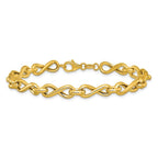 Leslie's 14K Polished Fancy Twisted Link Infinity Bracelet - Image 3