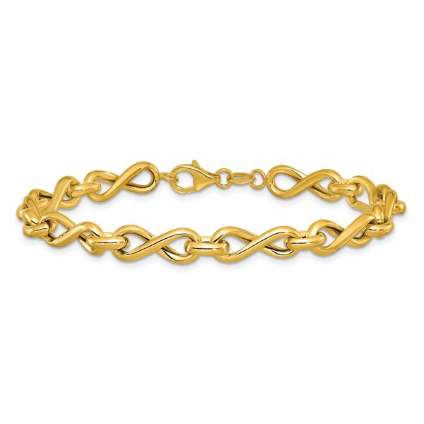 Leslie's 14K Polished Fancy Twisted Link Infinity Bracelet - Image 3