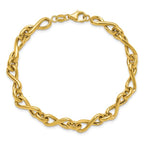 Leslie's 14K Polished Fancy Twisted Link Infinity Bracelet - Image 4