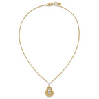 Leslie's 14K TT Polish/Dia-cut Fancy Teardrop w/.5in ext. Necklace - Image 4