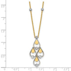 Leslie's 14K TT Polished / Dia-cut Chandelier w/.5in ext. Necklace - Image 5