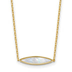 Leslie's 14K Polished Mother of Pearl w/1in ext. Necklace