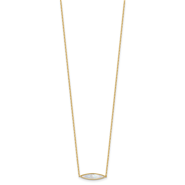 Leslie's 14K Polished Mother of Pearl w/1in ext. Necklace - Image 2