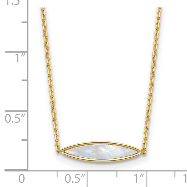 Leslie's 14K Polished Mother of Pearl w/1in ext. Necklace - Image 5