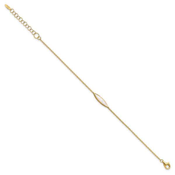 Leslie's 14K Polished Mother of Pearl w/1in ext. Bracelet - Image 2