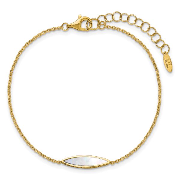 Leslie's 14K Polished Mother of Pearl w/1in ext. Bracelet - Image 4