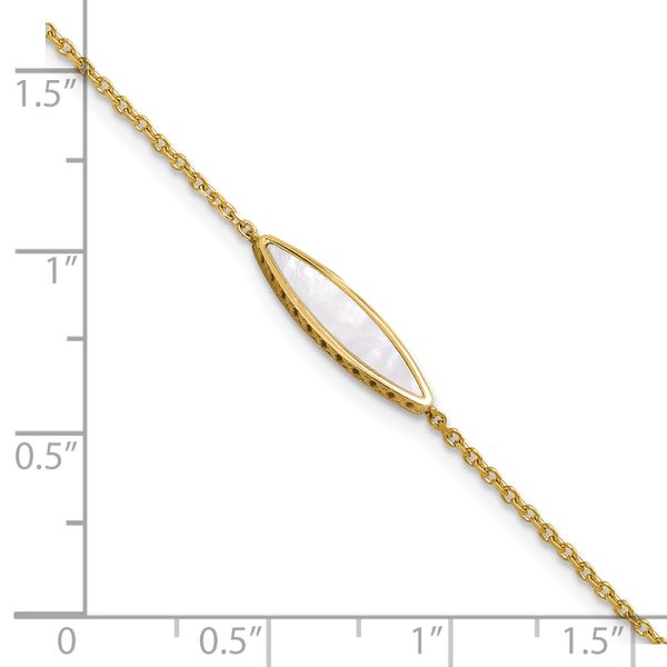 Leslie's 14K Polished Mother of Pearl w/1in ext. Bracelet - Image 5