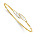 Leslie's 14K Polished Mother of Pearl Bypass Flexible Bangle
