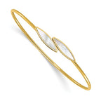 Leslie's 14K Polished Mother of Pearl Bypass Flexible Bangle