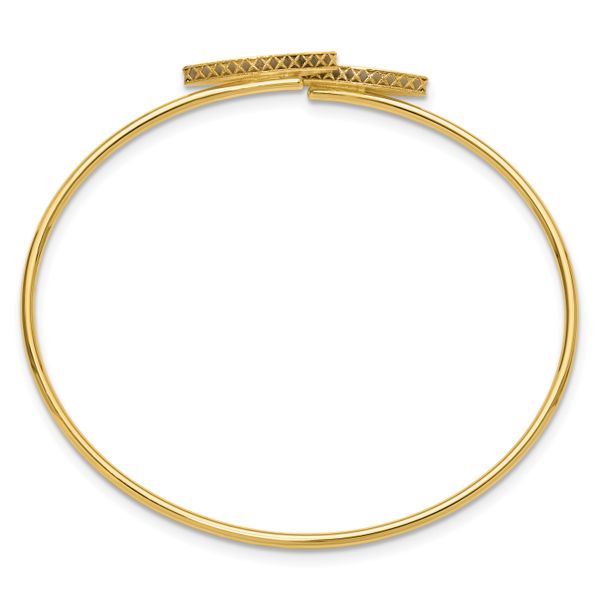 Leslie's 14K Polished Mother of Pearl Bypass Flexible Bangle - Image 2