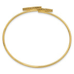 Leslie's 14K Polished Mother of Pearl Bypass Flexible Bangle - Image 2