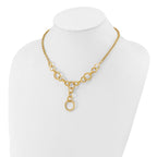 Leslie's 14K Polished Circles Y-Drop w/1in ext. Necklace - Image 3