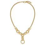 Leslie's 14K Polished Circles Y-Drop w/1in ext. Necklace - Image 4