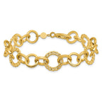 Leslie's 14K Polished Fancy Circle Link Bracelet - Image 3