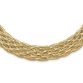 Leslie's 14K Polished Braided Mesh Necklace