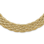 Leslie's 14K Polished Braided Mesh Necklace