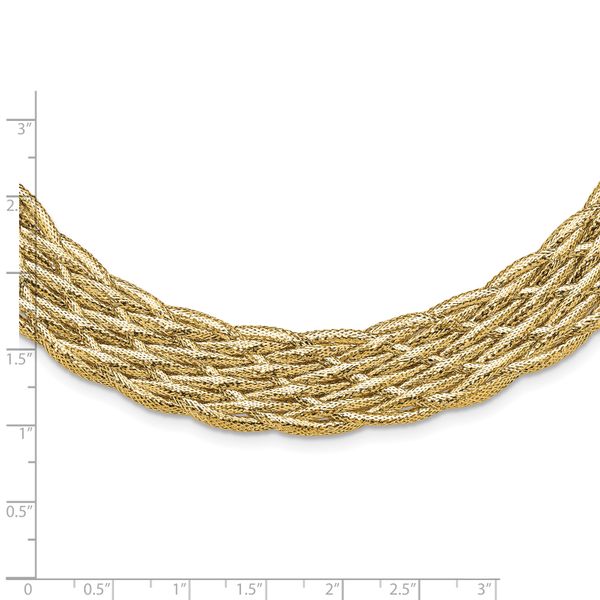 Leslie's 14K Polished Braided Mesh Necklace - Image 4