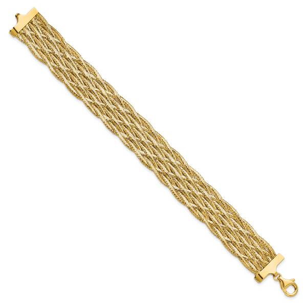 Leslie's 14K Polished Braided Mesh Bracelet - Image 2