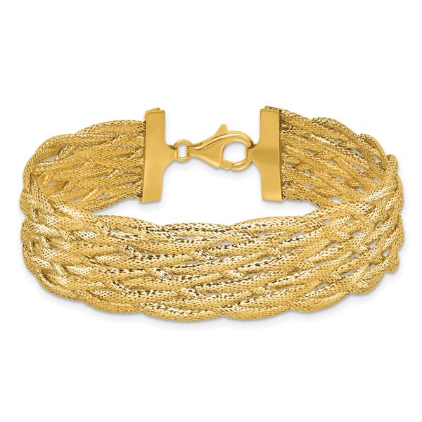 Leslie's 14K Polished Braided Mesh Bracelet - Image 3