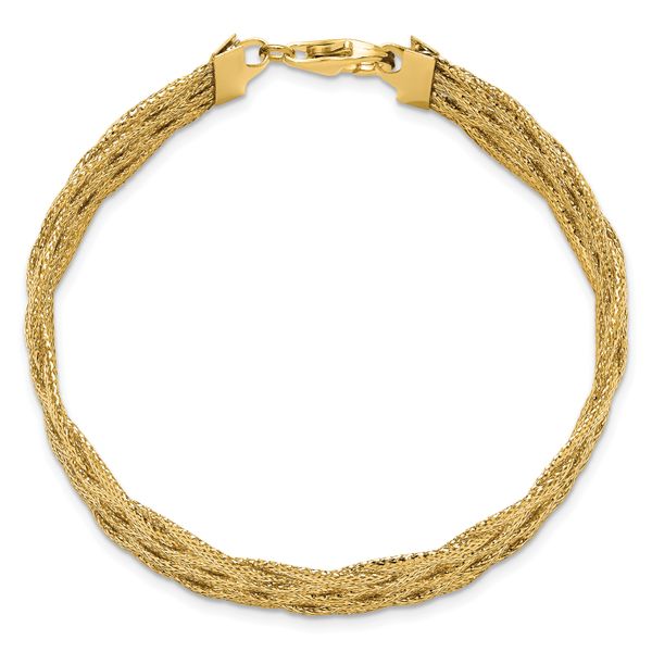 Leslie's 14K Polished Braided Mesh Bracelet - Image 4