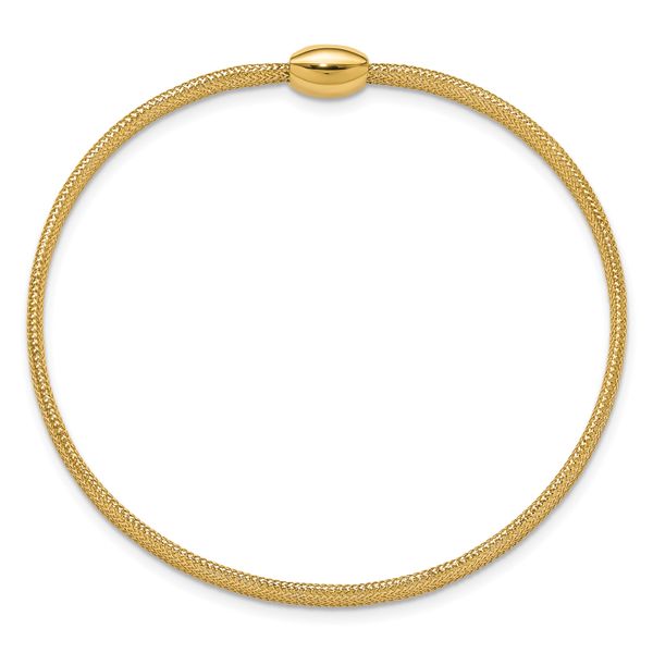 Leslie's 14K Polished Onyx Mesh Slip-on Stretch Bracelet - Image 2