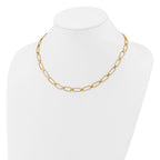 Leslie's 14K Polished / Dia-cut Fancy Beaded Link w/ 2in ext. Necklace - Image 3
