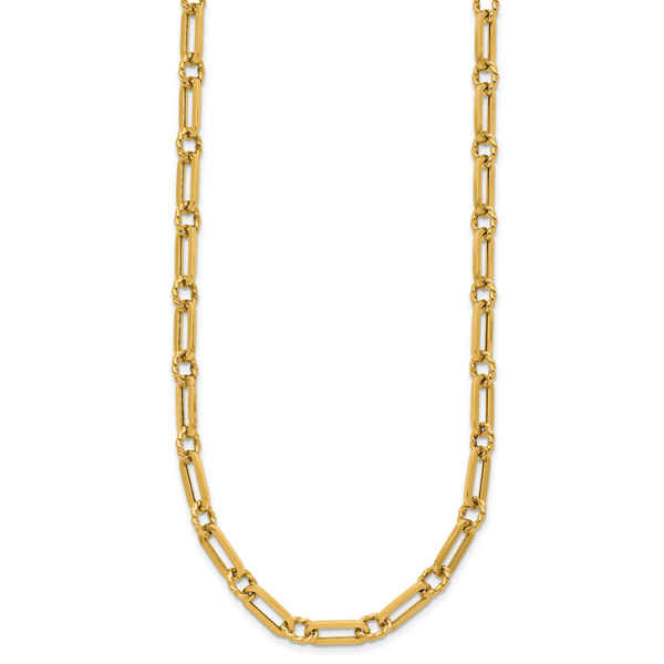 Leslie's 14K Polished and Twisted Fancy Link Toggle Necklace - Image 2