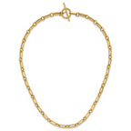 Leslie's 14K Polished and Twisted Fancy Link Toggle Necklace - Image 4