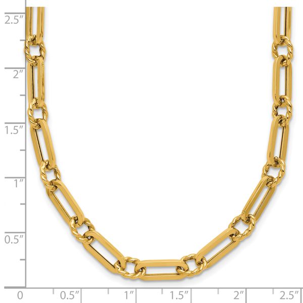 Leslie's 14K Polished and Twisted Fancy Link Toggle Necklace - Image 5